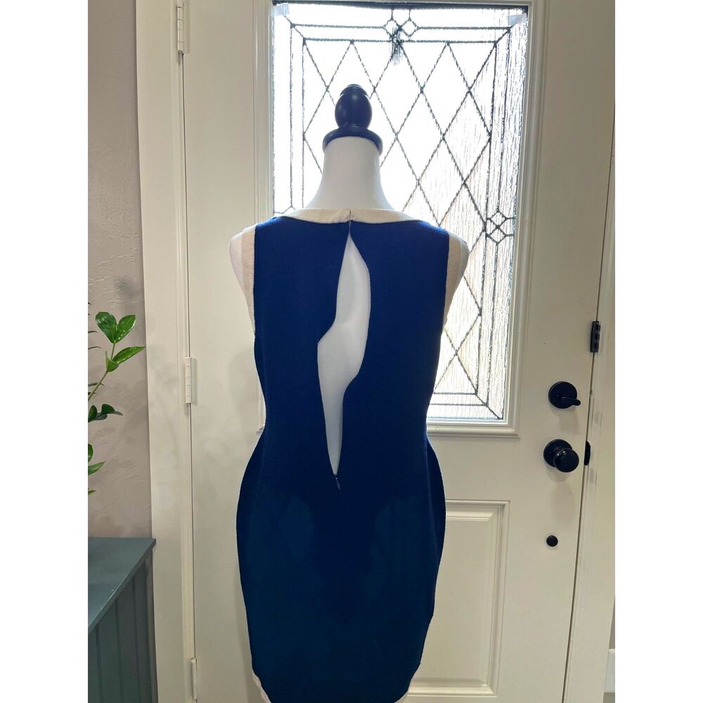 St John Navy Knit Sheath Dress Size 6 Marie Gray Classic Career Desiger - Picture 5 of 12